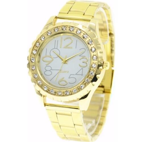 New Fashion Women Rhinestone Watches Big Number Woman Fashion Dress Watches Hot Sale Creative Women Wrist Watch 8091