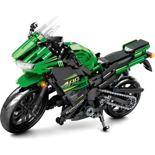 NEW Creator Ninja 400 ABS Japan Motorcycle Racing Building Blocks Kits Bricks Classic Model Kids Toys For Child Gift