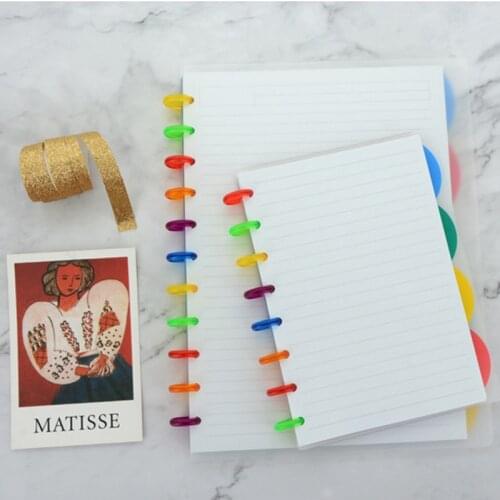 2 Sheets Multiple Sizes Notebook Cover Mushroom Hole Binder Shell Simplicity Frosted PP Loose-leaf Cover Index Divider Separator