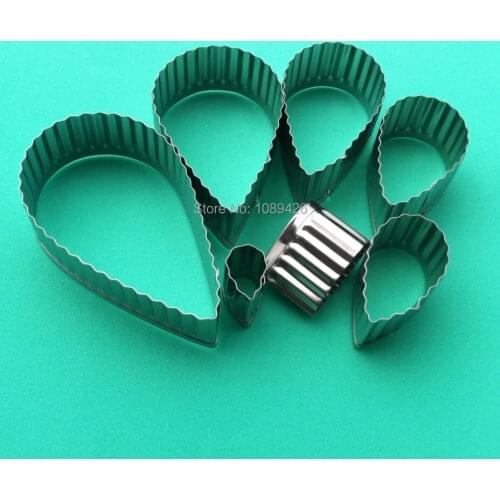 Wholesale 10 Sets/lot (7 pcs/set) Rose Flower Leaves Cutters Set, Stainless Steel Fondant Cakes Decorating Tools