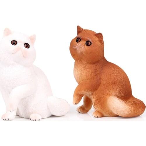 Persian Cat Animal Figure Collectible Toys Pet Animal Cognition Action Figures Kids Plastic Model Toys