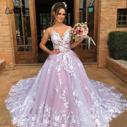 Princess 3D Floral Flower 2020 Quinceanera Dresses lace Applique Tulle sexy v neck Sleeveless boho garden Long Prom Dresses