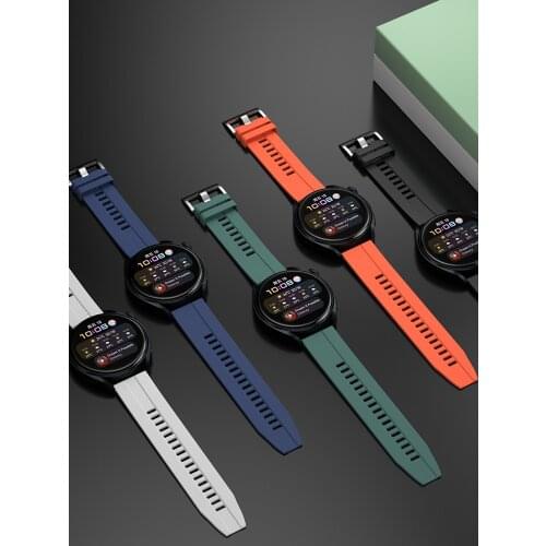 22mm Silicone Strap for Huawei Watch 3 Pro Watch Band for Huawei Watch GT 2 Pro GT2e Samsung Galaxy Watch 3 45mm Amazfit GTR 47