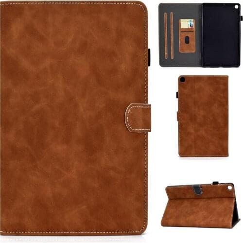 Retro Vintage PU Leather Tablet Flip Cover For Samsung Galaxy Tab A7 10.4 2020 T500 T505 Card Slots Stand Case