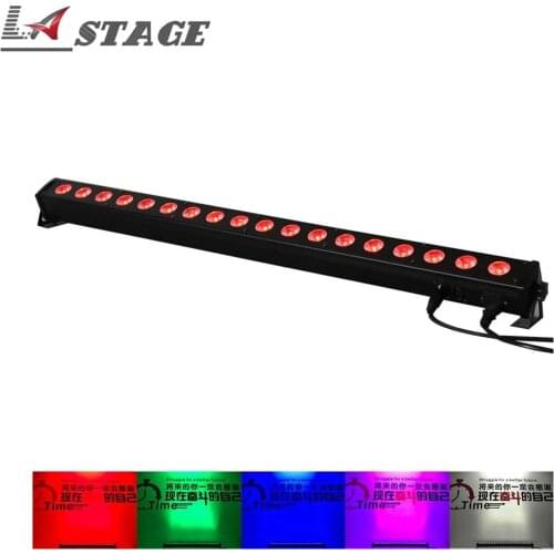 Free Shipping 18x4w 4in1 Led Wall Washer Light RGBW Wash Flood Light IP20 Lighting DMX Stage Light for Stage Theater Disco Night