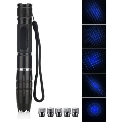 Hight Powerful Burning Blue Laser Torch with Super Far Radiation 10000m Ladjustable Focus Burn Matches Candle Cigarette