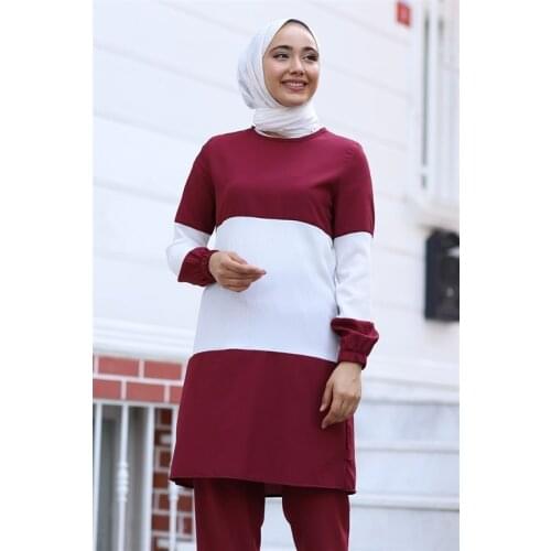 Women Set Tunic Trousers Spring Summer Long Sleeve Islamic Clothing Big Size Turkish Hot Sale Female Sport Wear Hijab Muslim
