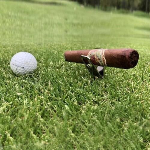 1Pc Stainless Steel Cigar Holder Golf Clips Clamp Minder Grip Clip Cigarette Clamp Smoking Products For Smoker Golf Accessories