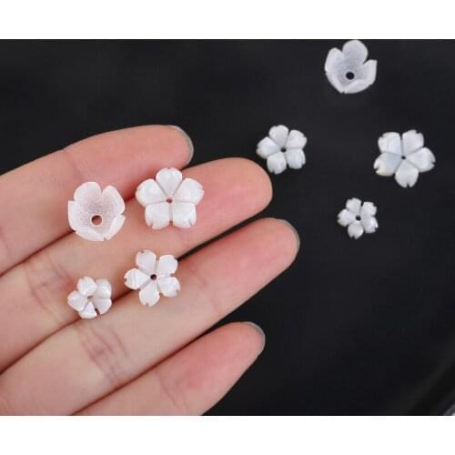 10pcs Cute Flower Earrings for Women Elegant buds straight perforated acetate material diy earrings jewelry hairpin accessories