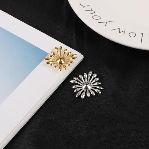 10pcs Gold/Rhodium Plated Iron Crafts Tone Filigree Flower Wraps Connectors For DIY Jewelry Making Findings