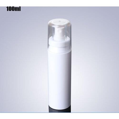 300pcs/lot High Grade 100ml Empty Perfume Cosmetic Atomizers White Sprayer Plastic Spray Bottles