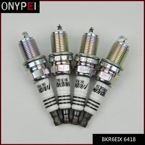 4pcs/lot Iridium Spark Plug BKR6EIX 6418 For BMW Suzuki Volvo Porsche BKR6EIX-6418