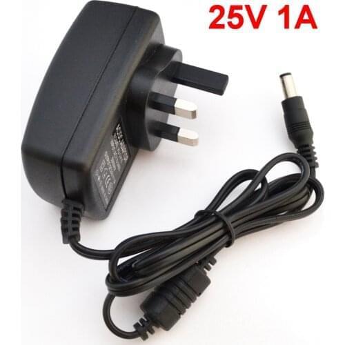 50pcs 25V 1A Universal Sweeping Robot Power Adapter 25V 0.5 - 1A Vacuum Cleaner Charger Cable Cord UK plug