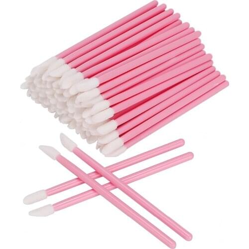 500 PCS Disposable Lip Brush Wholesale Pink Gloss Wands Applicator Perfect Best Make Up Tool&Accessories for Women