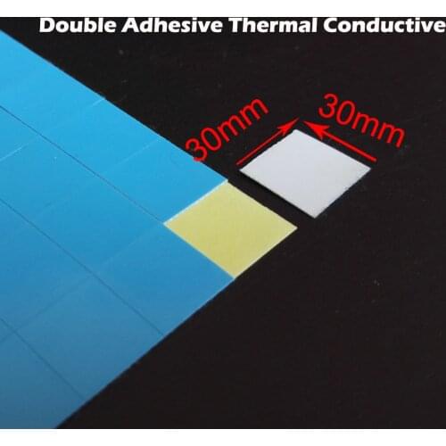60pcs 30mm*30mm*0.25mm Double Sided Adhesive Thermal Conductive Pad for LED Light PCB, LCD-TV, DDRLL Module, DVD Applicatins