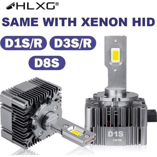 HLXG 90W 1:1 Xenon size D1S LED D8S D1R D3R LED Lamp Car D3S LED Headlight 20000LM Plug and Play White Auto Bulb Conversion Kit