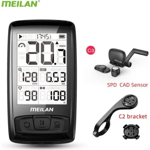 Meilan M4 Wireless Bicycle Speedometer Heart Rate Monitor Cadence Speed Sensor Waterproof Stopwatch