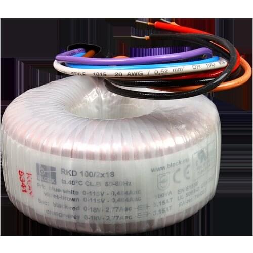 BLOCK 100W Power Amplifier DAC PreAMP Transformer 100W double 9V 15V 18V 30V Original authentic 100VA Toroidal transformer