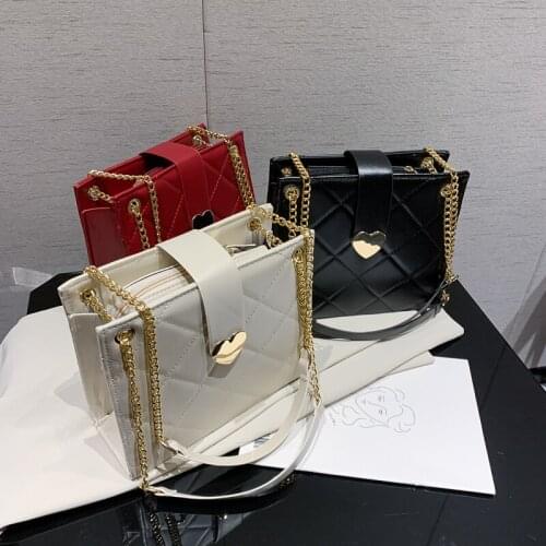Lattice Big Tote bag 2021 Fashion New High Quality Leather Womens Designer Handbag High capacity Chain Shoulder Messenger BagQ4
