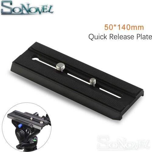 50*140mm Quick Release Plate Sliding 501PL Plus Rapid Connect Base for Manfrotto 501 503 701HDV MH055M0-Q5 1/4 3/8 Screw
