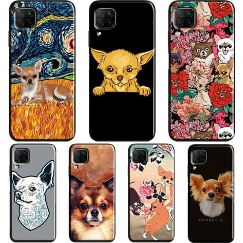 Cartoon Chihuahua Dog Case For Huawei P30 Pro P20 P40 Lite Mate 20 10 P Smart 2019 2021 Nova 5T Honor 8X 9X 10i
