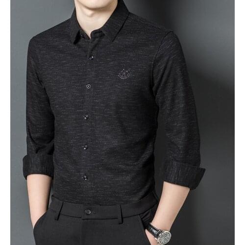 CHUNZUMURONG Mens Wool Shirts