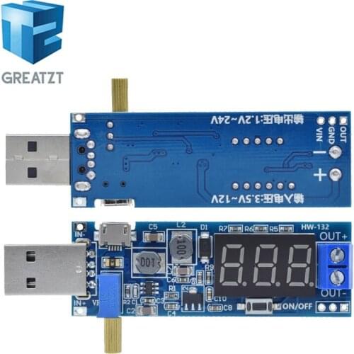 DC-DC 5V to 3.5V / 12V USB Step UP / Down Power Supply Module Adjustable Boost Buck Converter Out DC 1.2V-24V