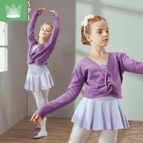Childrens Dance Costume Girls Ballet Dancing Suit 2 Pcs Top and Jumpsuit Long Sleeved Cashmere Dancing Clothes 2 pcs B-4638