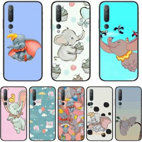 Disney Dumbo Flying Elephant Phone Case For xiaomi mi11 5g 10 liti Ultra 9Pro SE 3 8 Note Anime Black Cover Silicone Back Pretty