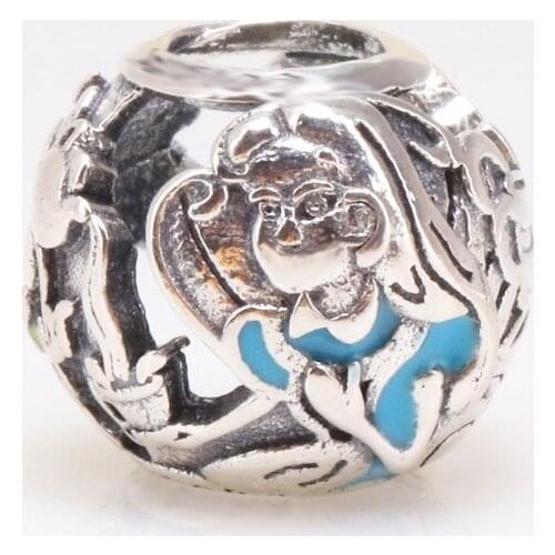 Authentic S925 Sterling Silver Hollow Blank Snow Princess Charm Fit Original Bracelets Women Jewelry Gift