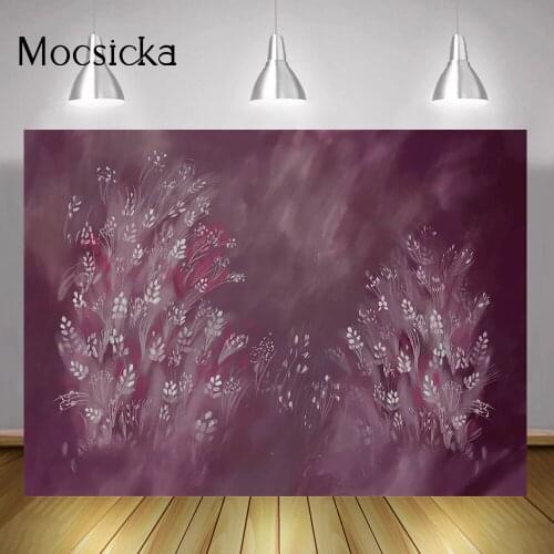 Abstract Flowers Purple Photography Backdrop Newborn Baby Children Portrait Background Photo Shoot Studio Birthday Art Photocall