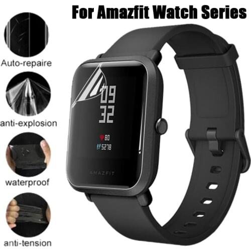 3Pcs/Lot TPU Clear Hydrogel Soft film For Xiaomi HuaMi Amazfit BiP S U Pro Stratos 2 3 Watch Screen Protector For Amazfit GTS 2E