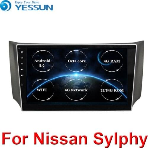 2Din GPS Multimedia Player Head Unit For NISSAN SYLPHY 2012 2013-2016 Android 9 Octa core 10.1" 2Din Car Radio Support SWC WIFI