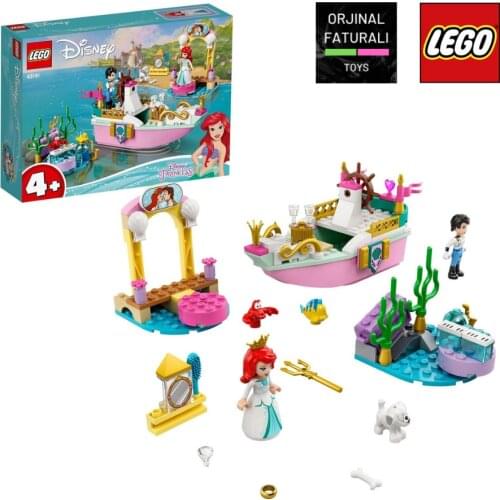 LEGO 43191 Disney Princess Ariel’s Celebration Boat Toy,The Little Mermaid Set for 4+ Years Old