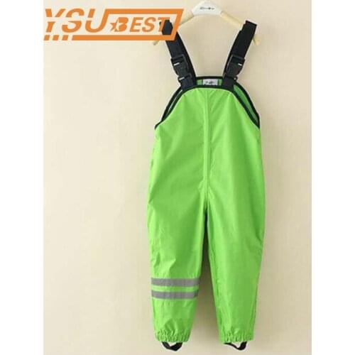 Baby Kids Overalls Trousers Outdoor Pants 1-7 Yrs Girls Boys Waterproof Overalls High Quality Kids Windproof Pants Rain Pants