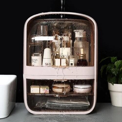 Cosmetic Storage Box Makeup Organizer Jewelry Nail Polish Storage Double Layer Drawer Bathroom Container organizador maquillaje