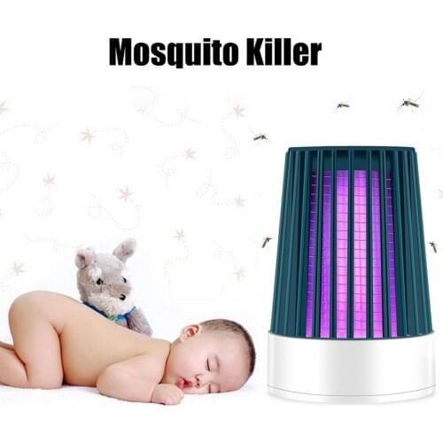 Portable Electric Mosquito Killer Lamp USB Antimosquitos LED Light Mute Home Bug Zapper Insect Trap Control Repellent