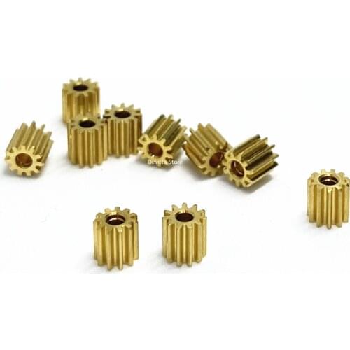 0.3M 11T 1.5/2MM HOLE mini copper gear DIY parts Gear thickness 4mm/2mm