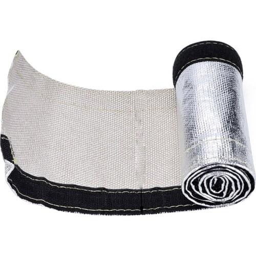 2M Metallic Heat Shield Thermal Fire Sleeve Insulated Wire Hose Wrap Loom Tube Protect Cover Sound Insulation Pad For Wiring