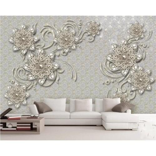 Beibehang papel de parede custom modern wallpaper 3D fashion new European decoration beautiful flower TV background wall