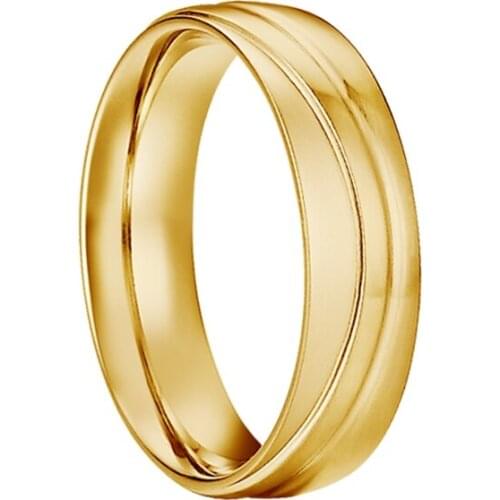 Couple Rings Gold Color Engagement Ring for Men Women Alliance Casamento Bague Mariage Hommes Alianca Anillo Alien Wedding Jewel