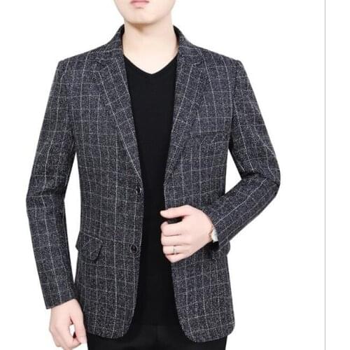 Casual Blazer Jackets Luxurious Suit Slim-Fit Male Fashion Retro Brand Suit blazer homme