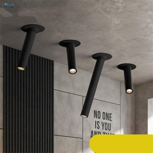 Industrial Track Lamp Lights Modern Corridor Living Room Shop COB Dark Suction Top Tube Lamp Spotlight Deco Fixtures