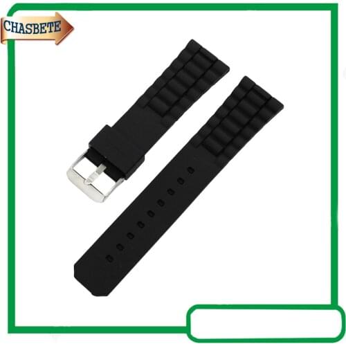 Silicone Rubber Watch Band for Samsung Gear S2 Classic R732 / R735 20mm Men Women Resin Strap Belt Wrist Loop Bracelet Black