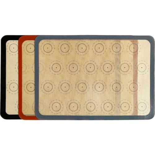 Silicone Baking Mat Macaron Pizza Dough Maker Pastry Cooking Utensils Microwave Mat 24 Laps