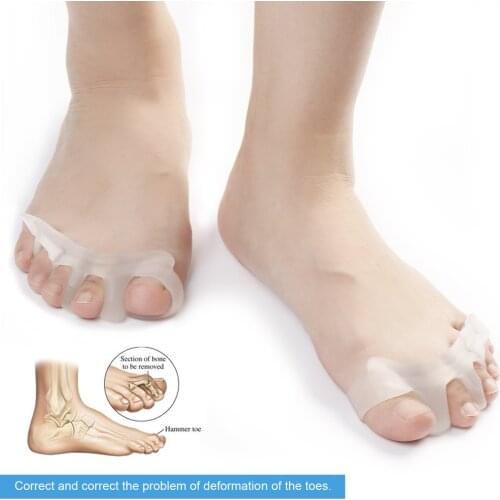 Toe Separator Correction Hallux Valgus Corrector Toe Straightener 2PCS Silicone Toe Bunion Feet Care Tool