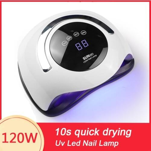 UV LED Lamp For Nails Manicure Nail Dryer For Drying Gel Varnish 120W/80W Nail Lamp With LCD Display Touch Switch Manicure Tools