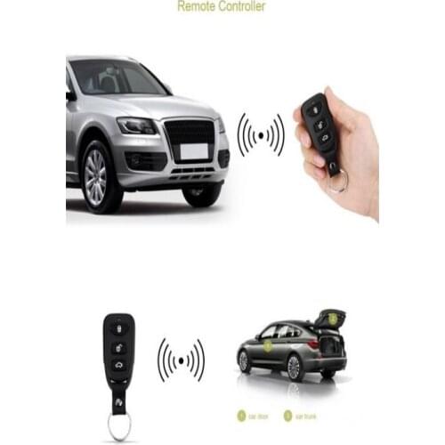Eunavi Universal Car Alarm System Auto Door Remote Central Control Lock Locking Keyless LED Keychain Central Kit Door Lock