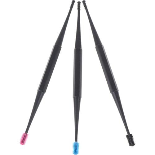 1PCS Double Head Earpick Soft Silicone Ear Pick Earpick Spiral Rotating Ear Wax Earpick Cleaner Ears Remover Clean Tool W0004