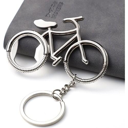 Bag Pendant Creative Jewelry Gift for Cycling 1 Pc Metal Beer Bicycle Key Rings Opener Retro Bike Keychain for Women Man 2021